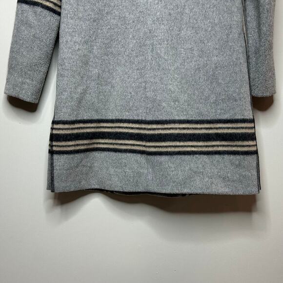 Ecru Virgin Wool Blend Coat Size XS - Picture 8 of 9